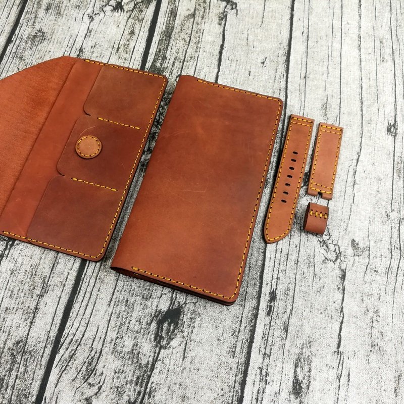 Ví dài cầm tay nam da bò handmade độc đáo