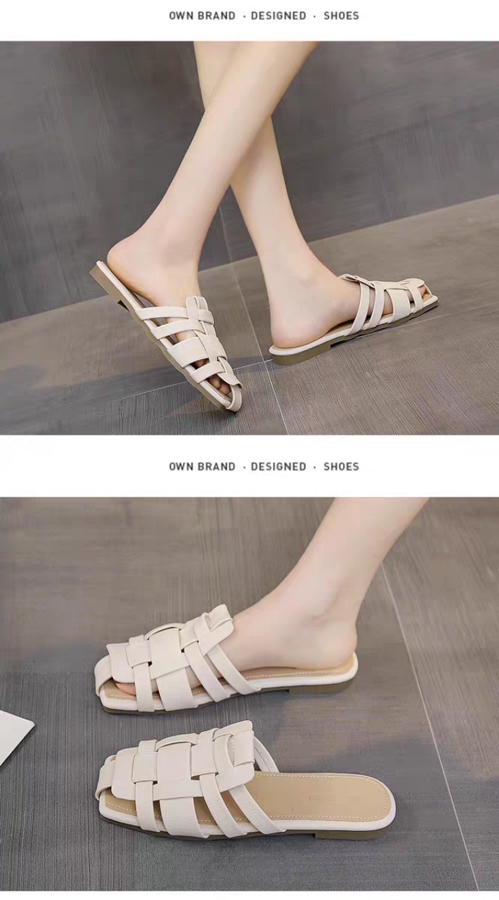 Dép nữ mỏ vuông rọ đế thấp MIA-01