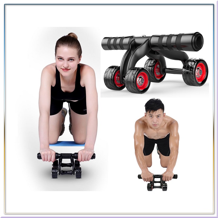 [HCM]Con lăn tập cơ bụng 4 bánh