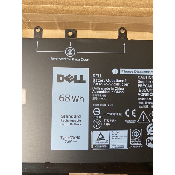 Pin laptop dell precision 3520 3530 7520 latitude e5480 e5580 e5490 e5491 e5590 mã pin gjknx loại 68wh-phụ kiện giá sỉ