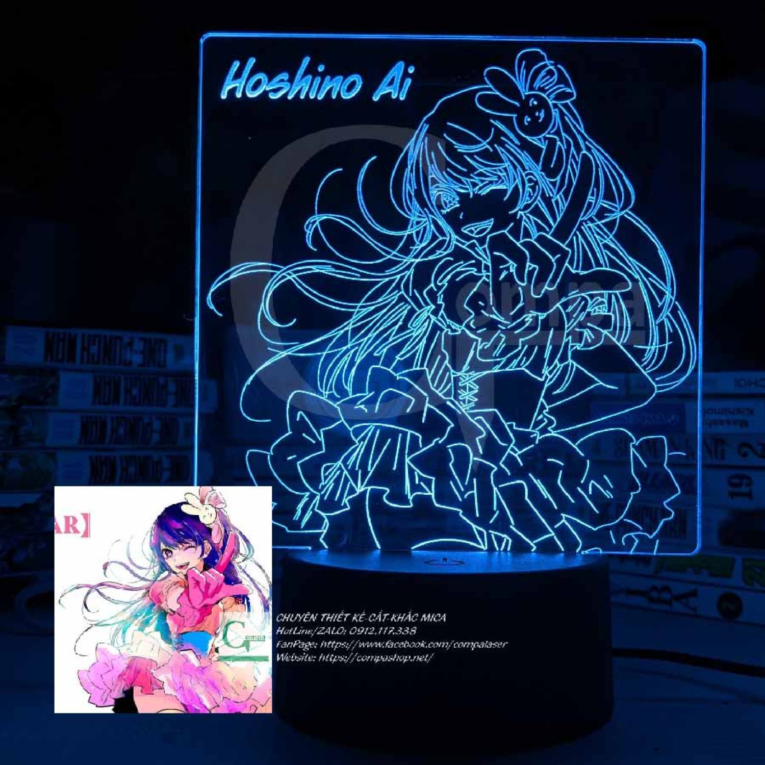 Đèn ngủ oshi no ko ai hoshino 16 màu tuỳ chỉnh aonk0101 compashop