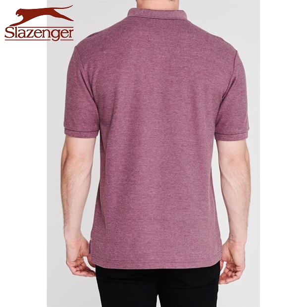 Áo Thun Polo Nam Slazenger Plain (màu Burgundy) - Hàng size UK