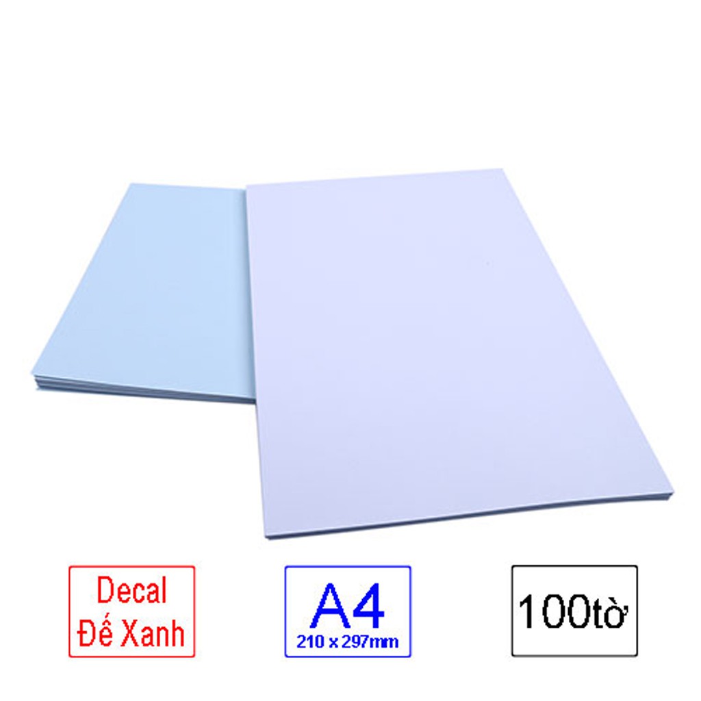 [HCM]Decal đế xanh -đế vàng 100 tờ/xấp