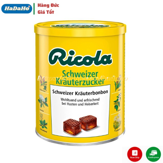 KẸO NGẬM HO RICOLA 250G ĐỨC ( có 200 viên ngậm )