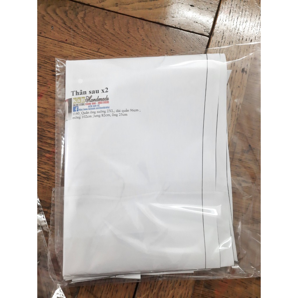 Rập quần suông mã 1140 - giấy A0 (BẢN VẼ)