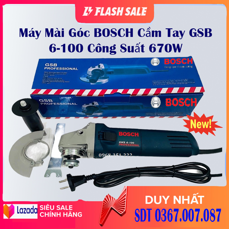 Máy mài góc bosh gws 6-100 ,máy mài cắt cầm tay điện chính hãng mài sắt mài nhôm cắt sắt.
