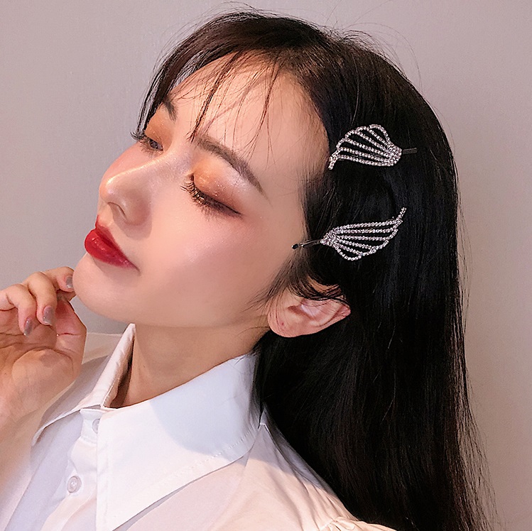 [HCM]Kẹp tóc họa tiết cánh tiên đính đá lấp lánh TOC10