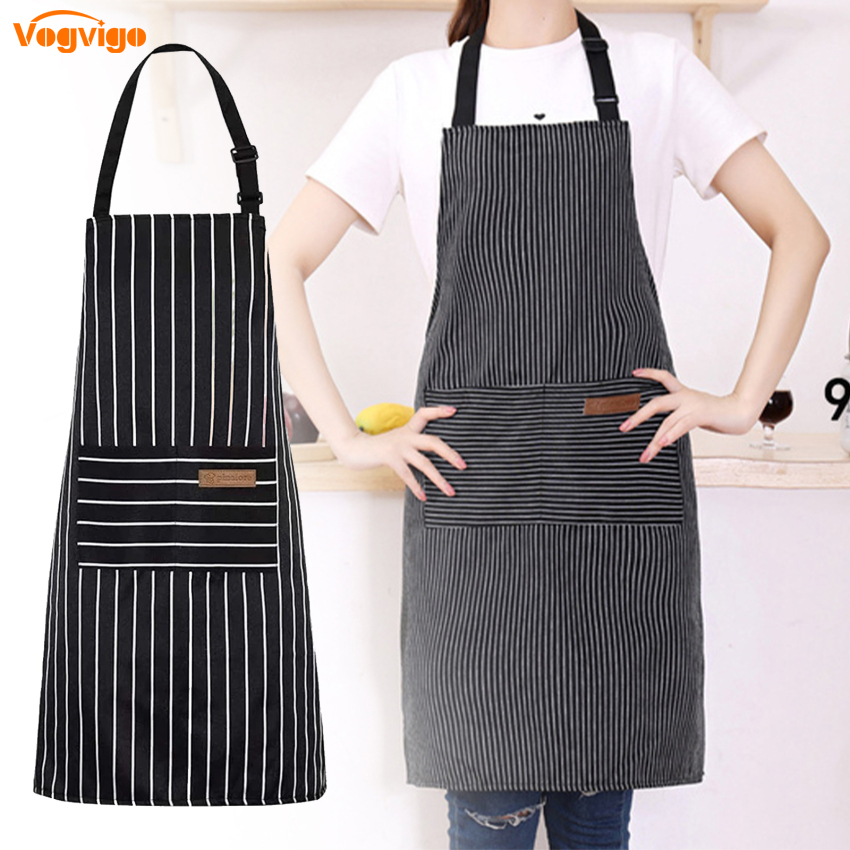 Cooking Aprons for Women and Men Kitchen Apron with 2 Pockets, Adjustable Bib Soft Chef Apron for Cooking, Serving