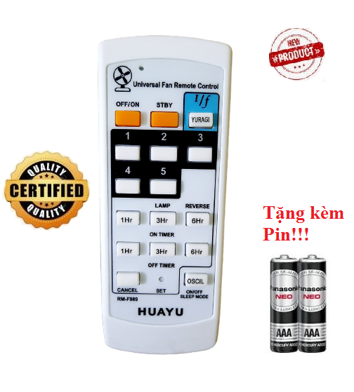 Điều khiển quạt đa năng các dòng quạt cây đứng - treo tường - trần các hãng- Hàng Tốt Tặng kèm Pin!!!