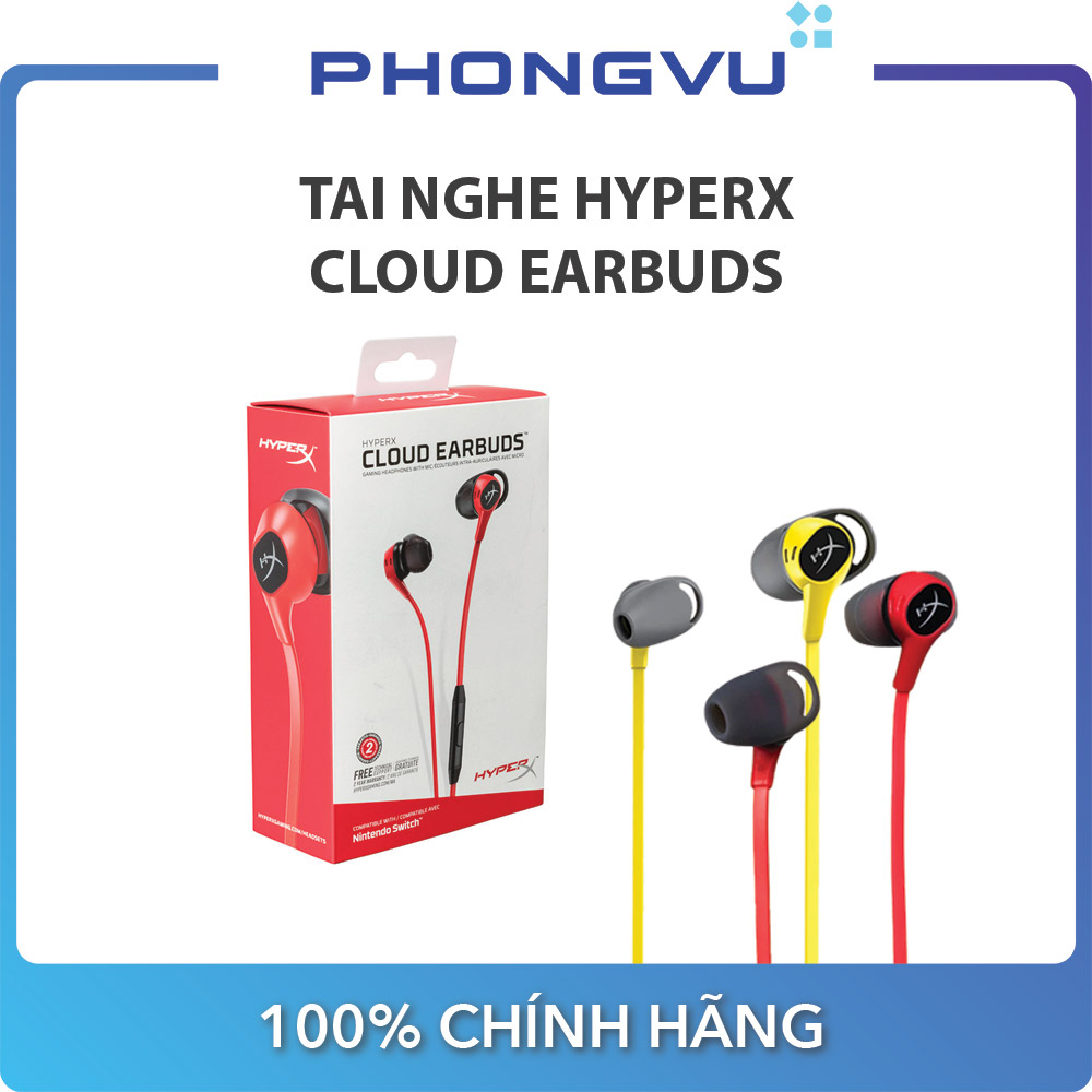 Headset HyperX Cloud earbuds (hx-hsceb-rd) (Red) - Warranty 24 month