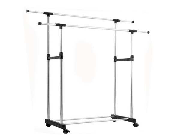 Giàn phơi quần áo đôi lắp ráp 2 tầng inox cao cấp