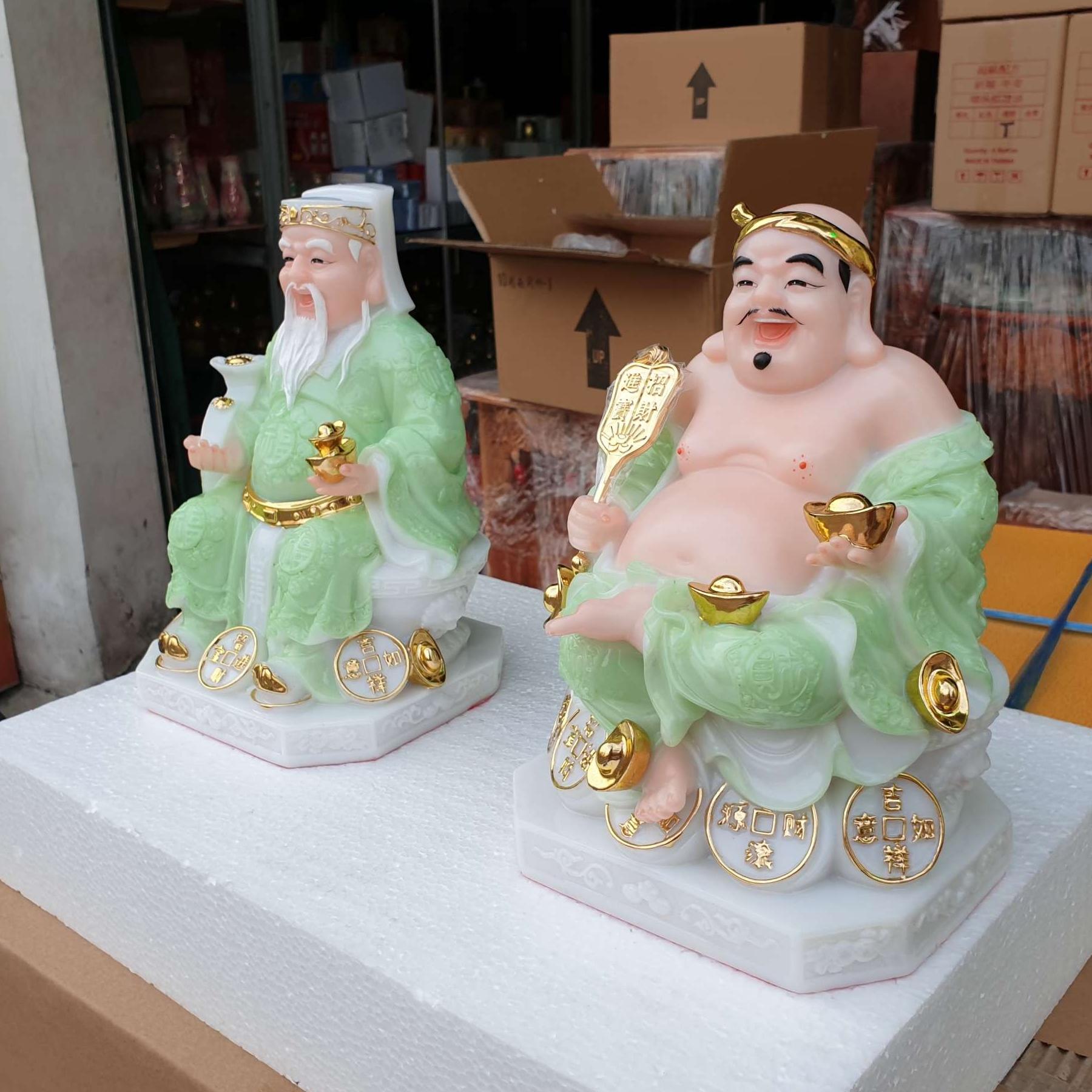 Cặp thần tài ông địa đá 8in cao 20 cm cao cấp
