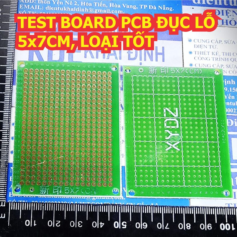 5 cái test board pcb đục lỗ 5x7cm, loại tốt kde3935