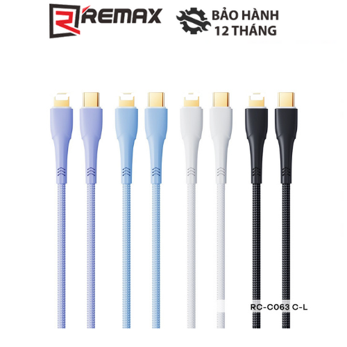 Cáp sạc nhanh Remax RC-C063 cổng Type C ra Lightning cho iPh max 20W