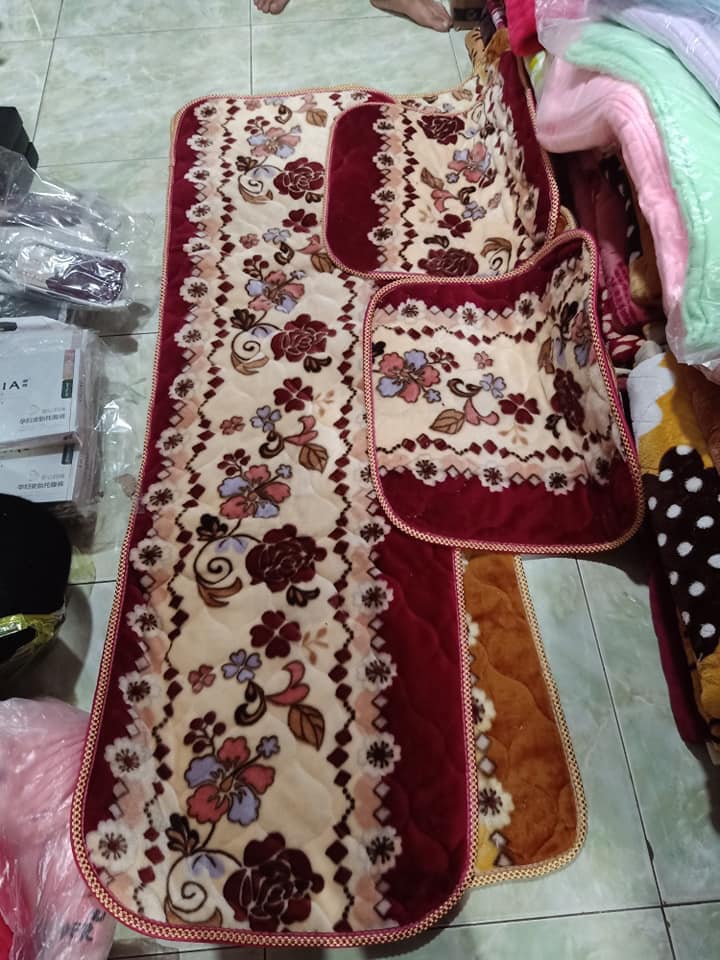 Bộ Thảm ghế nhung trần hoa cao cấp