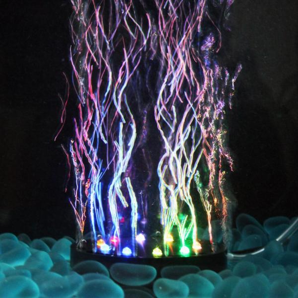 Đĩa sủi oxy kết hợp đèn led 7 màu 12 bóng cho hồ cá, hồ thủy sinh (Cần phải có máy thổi oxy để sủi hoạt động)