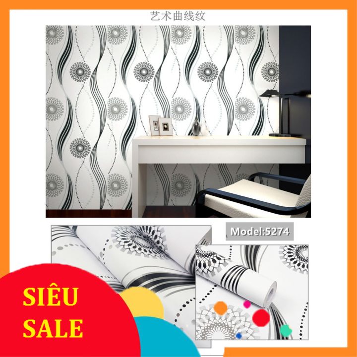 Giấy dán tường ô vuông xanh 0.45*10m