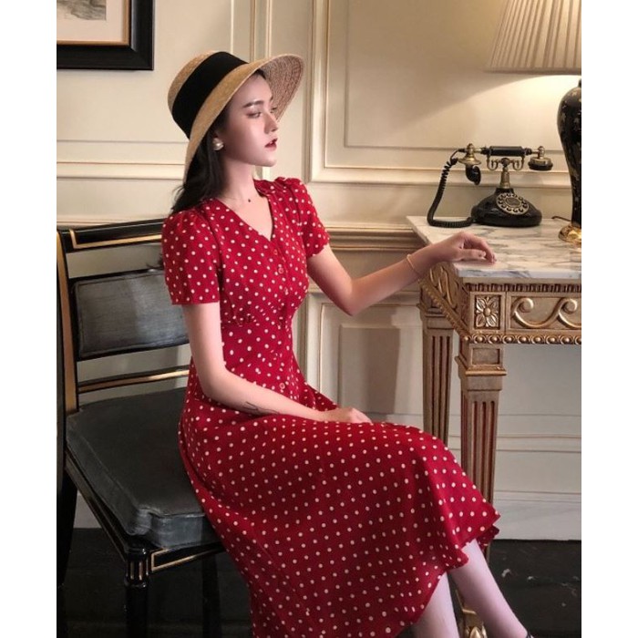 [HCM]ĐẦM VINTAGE CHẤM BI