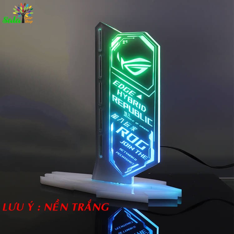 Bộ đỡ card VGA chống xệ khắc chữ ROG led RGB sync main 5v 3pin