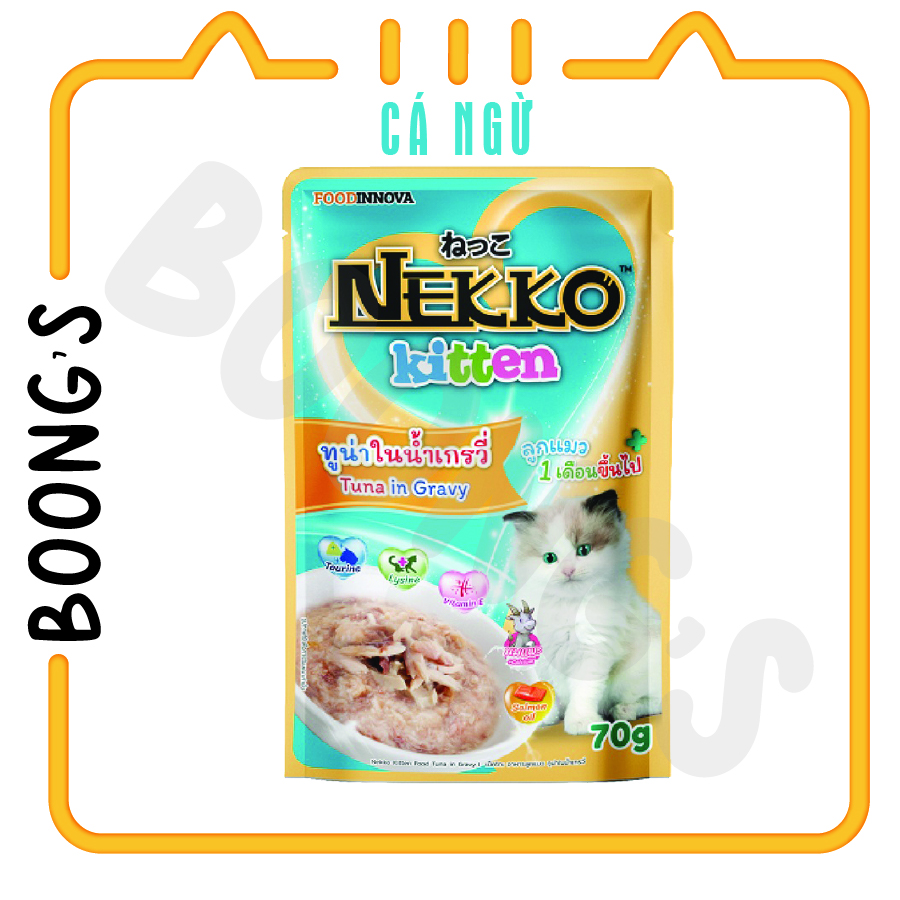 [PATE MÈO] Pate Nekko Kitten dạng sốt dành cho mèo con 70gr