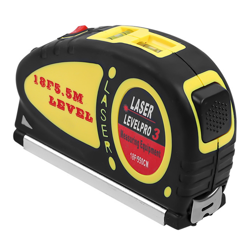 Laser Infrared Level Cross High Precision Multifunctional Flat Level Projector with Tape Measure 4 in 1