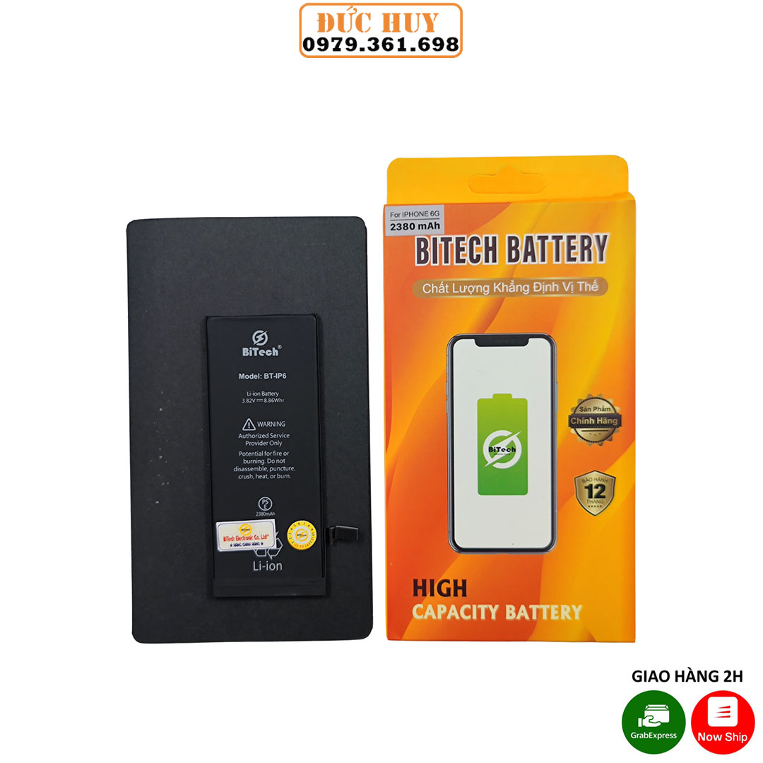 Pin IP6 Dung Lượng Cao BiTech BT-IP6 ( Dung Lượng 2380 mAh )