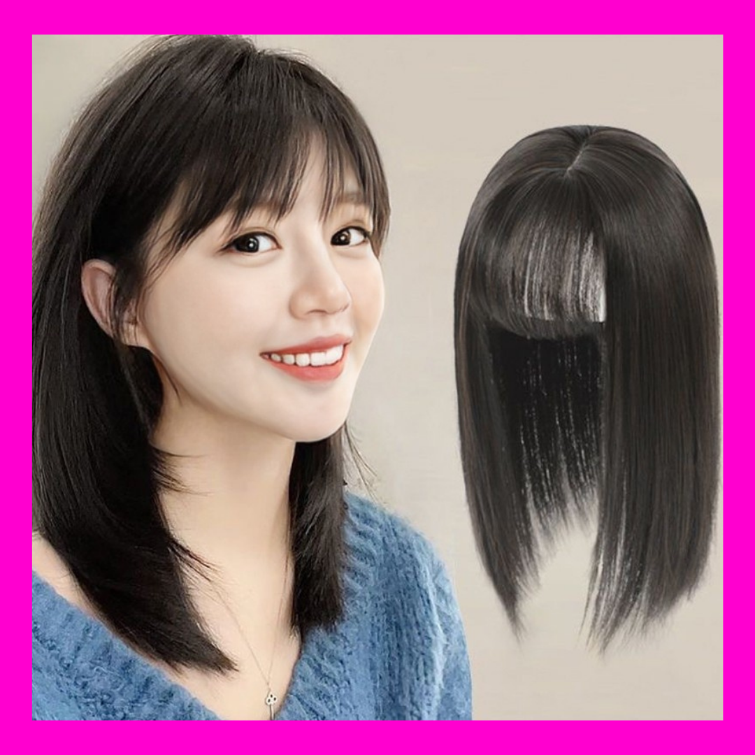 Tóc giả mái thưa phủ hói tự nhiên có da đầu