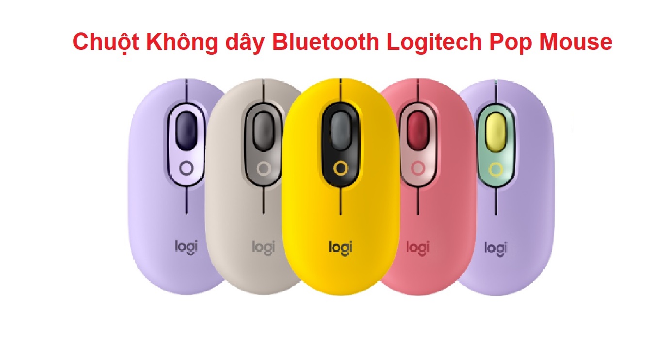 Chuột Không dây Bluetooth Logitech Pop Mouse Chính Hãng