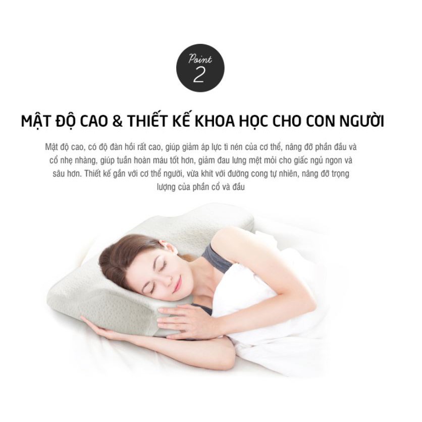 Gối Memory Foam 50D Lock & Lock Hlw114 (62 X 34 X 10 Cm)