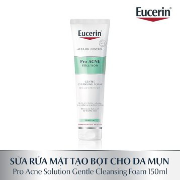 Sữa rửa mặt tạo bọt dịu nhẹ Eucerin Pro Acne Cleansing Foam 150g
