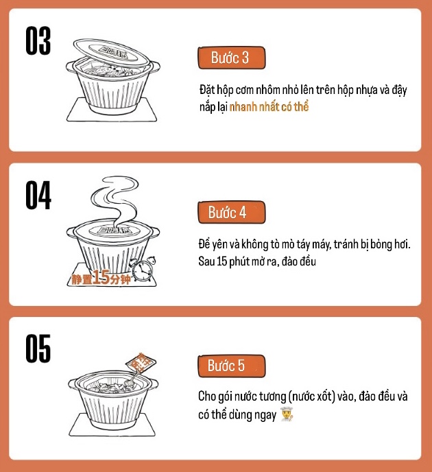 Cơm tự sôi cơm ăn liền cơm lười giá rẻ Nhon Ăn Vặt