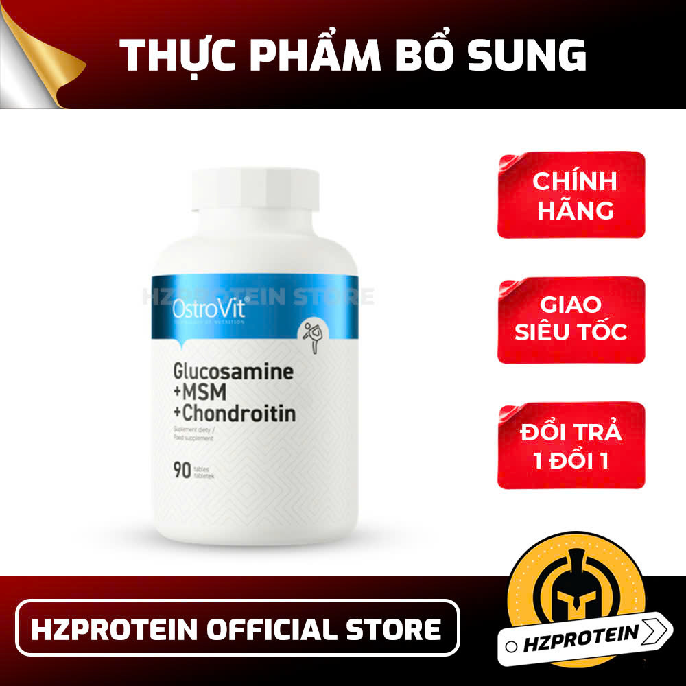 OSTROVIT GLUCOSAMINE + MSM + CHONDROITIN - HỖ TRỢ XƯƠNG KHỚP HÀM LƯỢNG CAO 3 TRONG 1 (90 VIÊN)