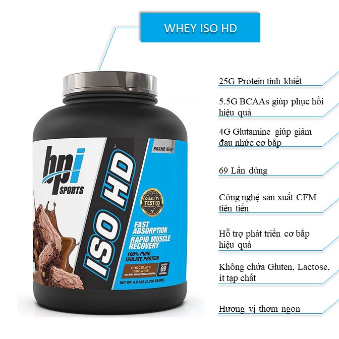 WHEY ISO HD 100% Isolate 5Lbs - Whey Protein hàng chính hãng - Whey Cat