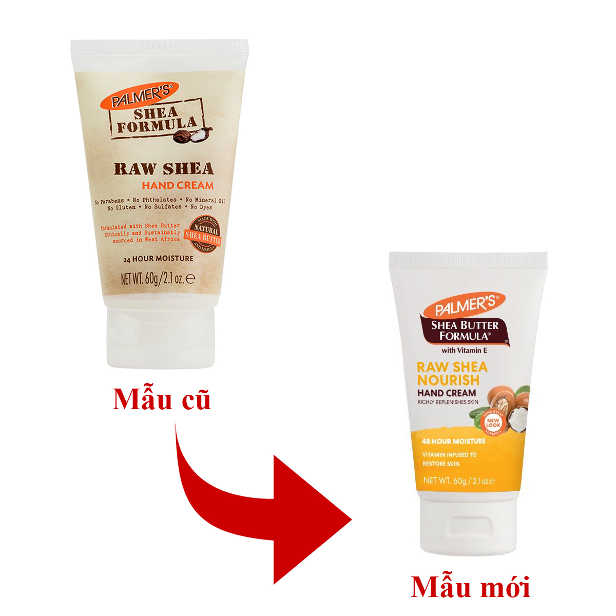 Kem dưỡng da tay giữ ẩm Bơ hạt mỡ Palmer's Raw Shea Hand Cream 96g