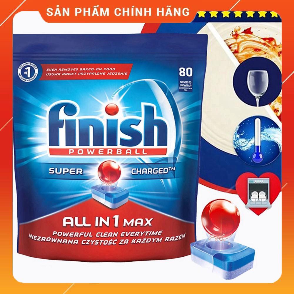 Viên rửa bát Finish All in 1 Max [bán lẻ 10 viên] dùng thử