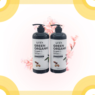 Dầu gội dầu xả Leva Green Organic mùi hương thơm dịu, ngăn ngừa rụng tóc, giảm gàu phục hồi tóc hư tổn 1000ml, hàng chất lượng chính hãng - Kanaval Official Store thumbnail