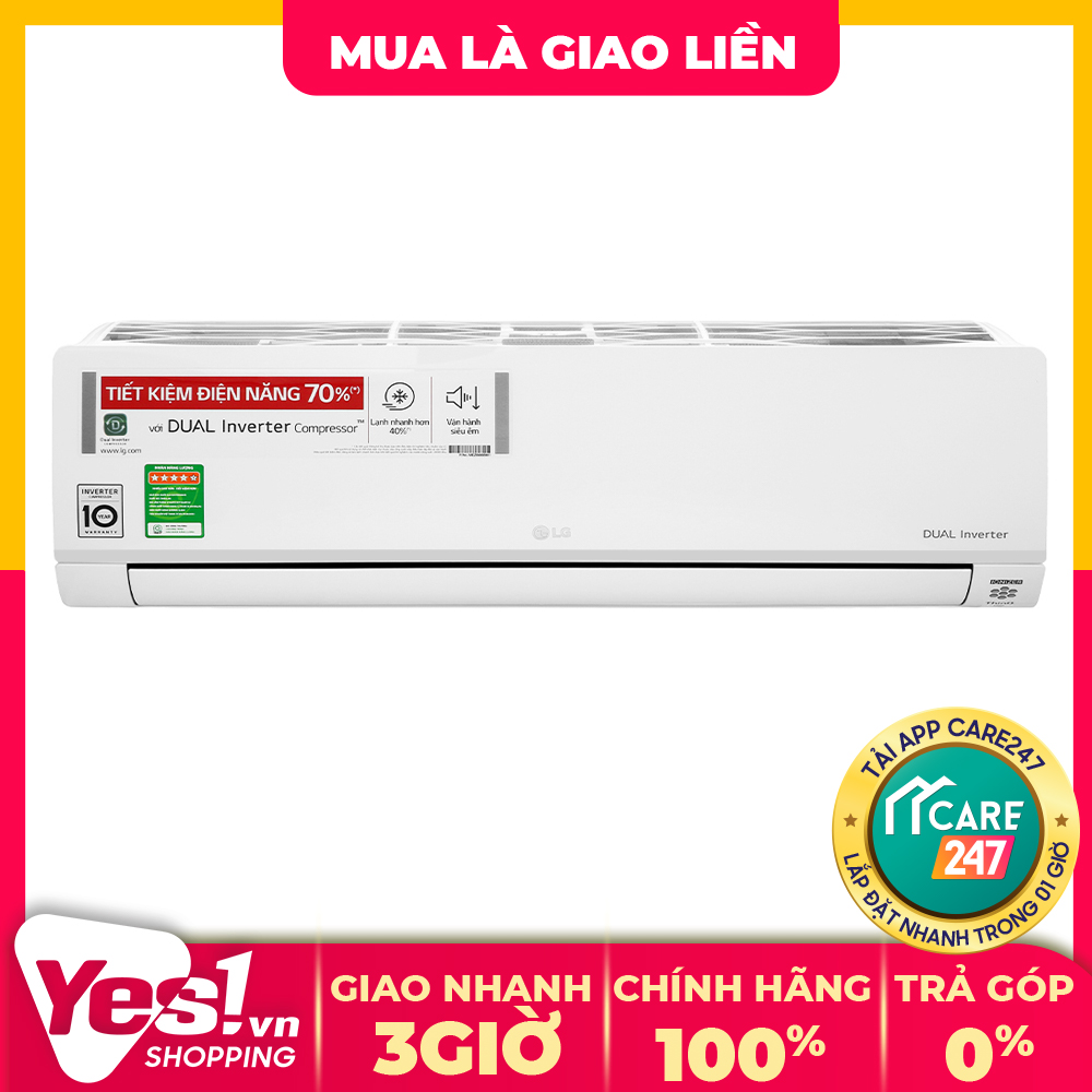 Máy lạnh lg inverter 1.5 hp v13api1 - bảo hành chính hãng - voucher 10% lên đến 800k