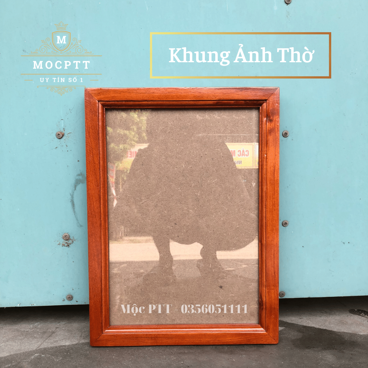 Khung ảnh thờ treo gỗ hương mẫu hoa lá tây kích thước ảnh 20 x 30 và 25 x 35 cm