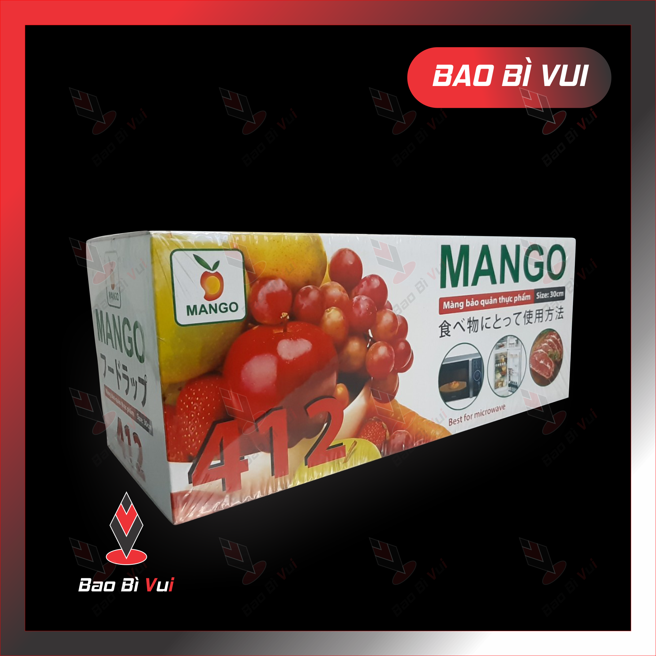 [HCM] Màng bọc thực phẩm 412 - Mango 412 - Khổ 30 cm
