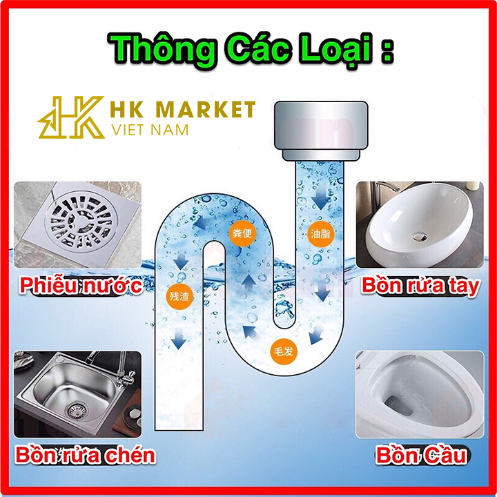 Bột Thông Cống, Thông Bồn Cầu Cực Mạnh