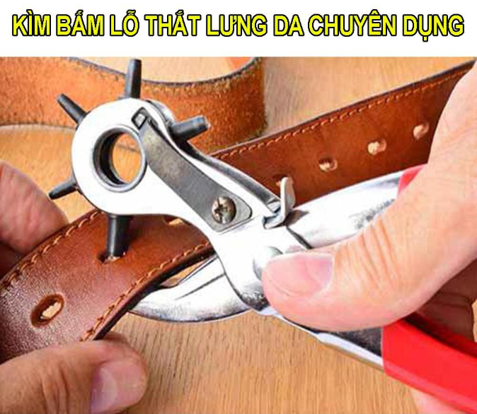 [HCM]Kìm Bấm Lỗ Dây Nịt / Giấy/ Đồng Hồ/ 6 Lỗ Bấm