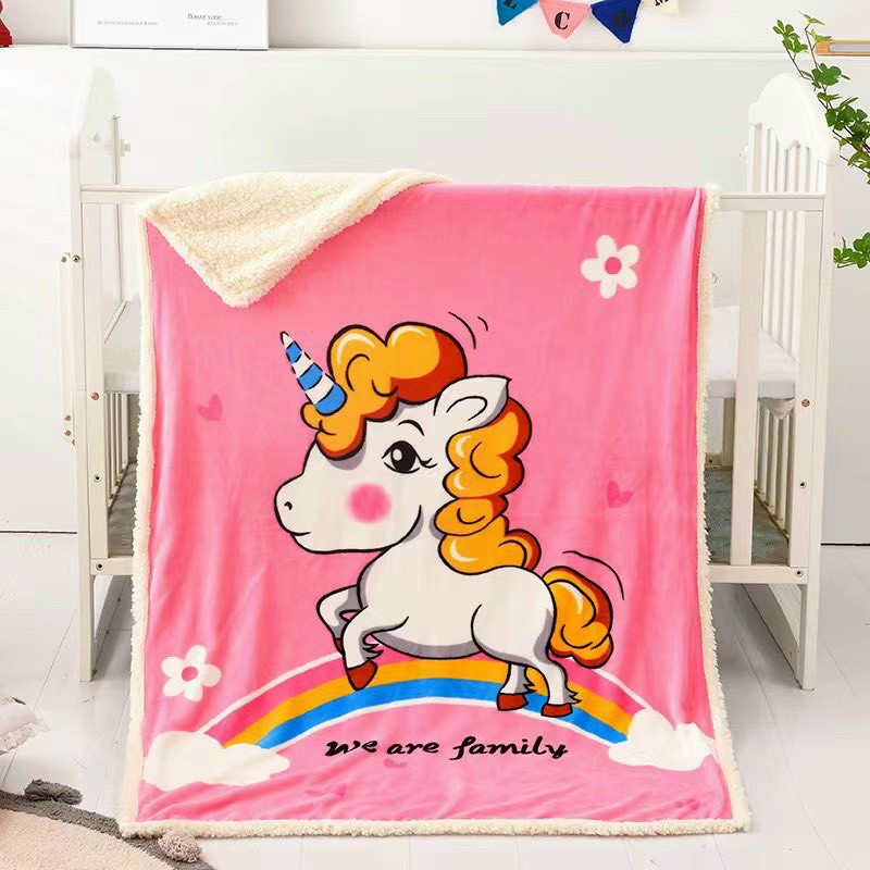 Chăn đắp lông cừu siêu mềm cho bé 1mx1m4