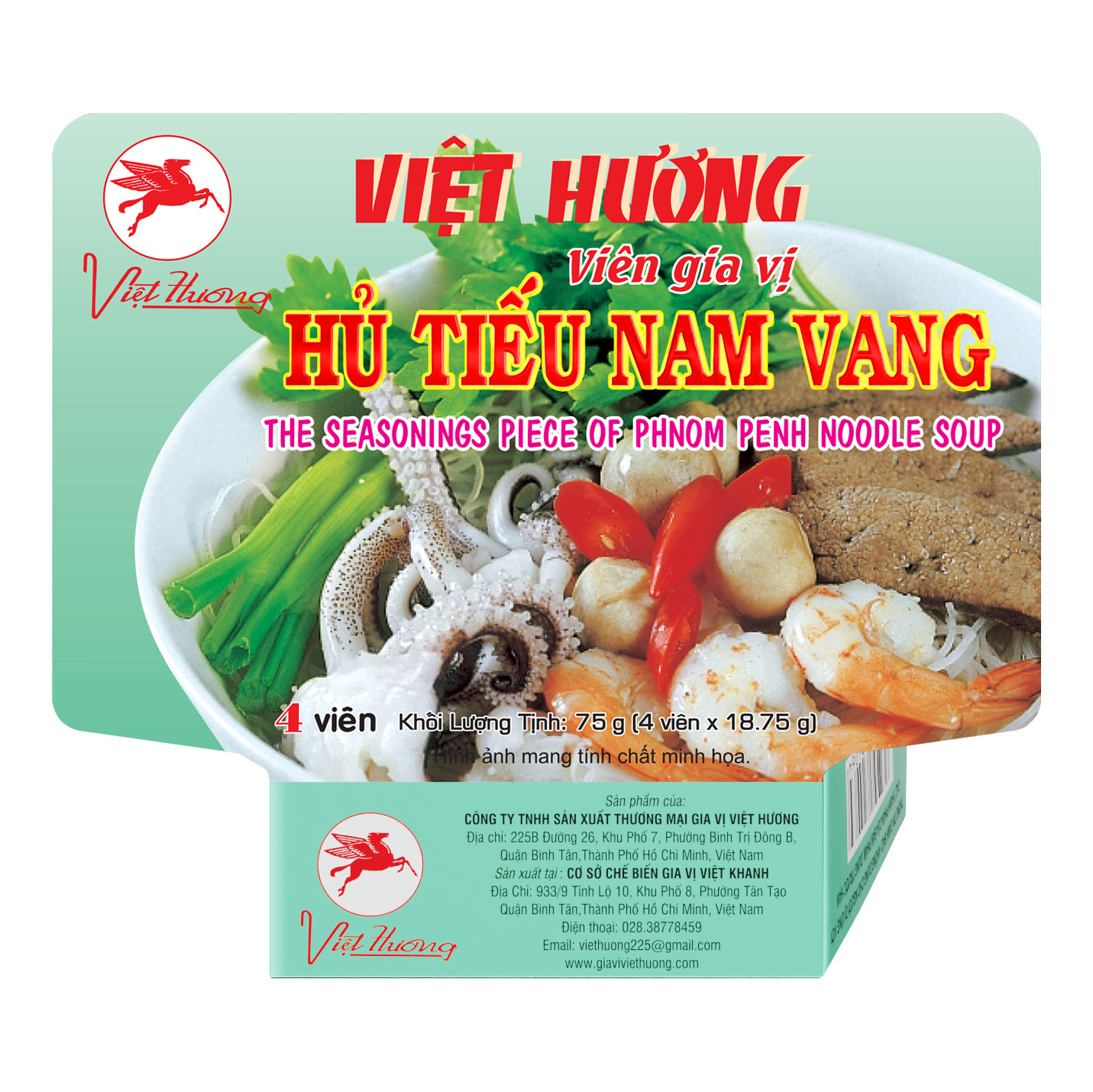 Viên gia vị nấu Bún bò/Bò kho/Bún riêu/Phở bò/Phở gà/Hủ tiếu/Vịt tiềm Việt Hương