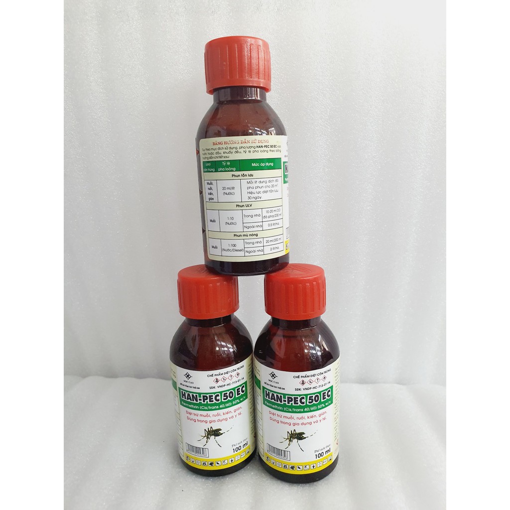 Chế phẩm diệt muỗi HAN - PEC 50EC chai 100ml - công ty HANVET