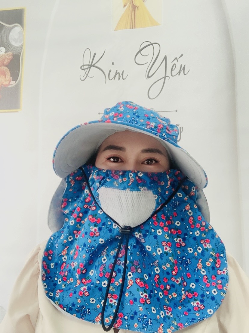 Nón chống nắng kim yến mẹ và bé