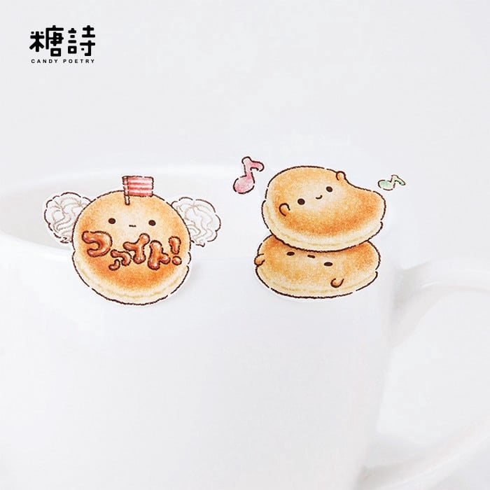 Hộp 45 Sticker Dán Bánh mì tròn