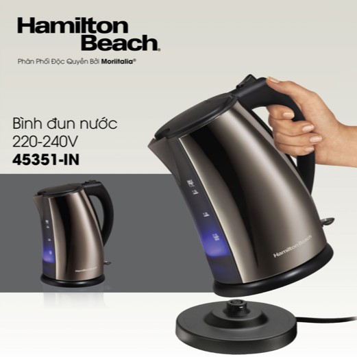 Bình đun nước Hamilton Beach 45351-IN 1.7L (Nâu)