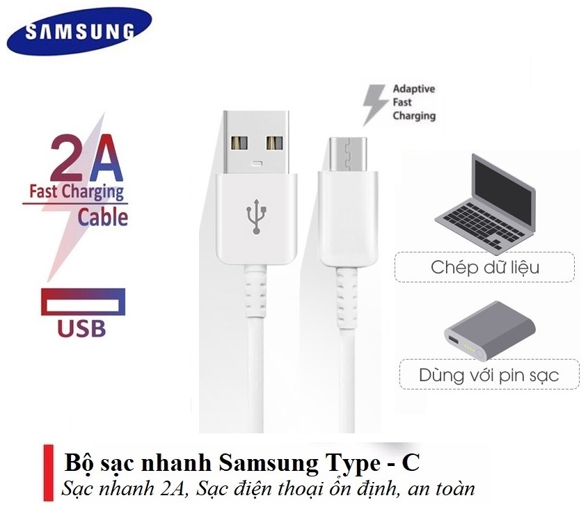Cáp sạc nhanh 2A Type C cho các dòng máy điện thoại ( SIÊU BỀN )