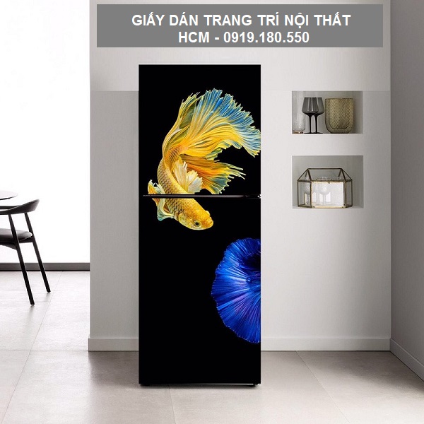 [HCM]Giấy Decal Dán Tủ Lạnh CÁ CẢNH BETTA - THUTHAODECOR