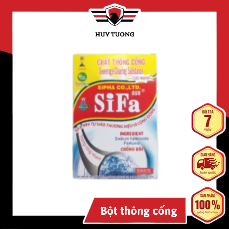 Bột thông tắc bồn cầu Sifa 200g, khử mùi cực kì hiệu quả, Chất thông bồn cầu, chất thông cống siêu mạnh - Huy Tưởng